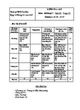 Đề kiểm tra một tiết học kì II Mỹ thuật lớp 7 - Năm học 2016-2017 - Trường THCS Dân Hòa